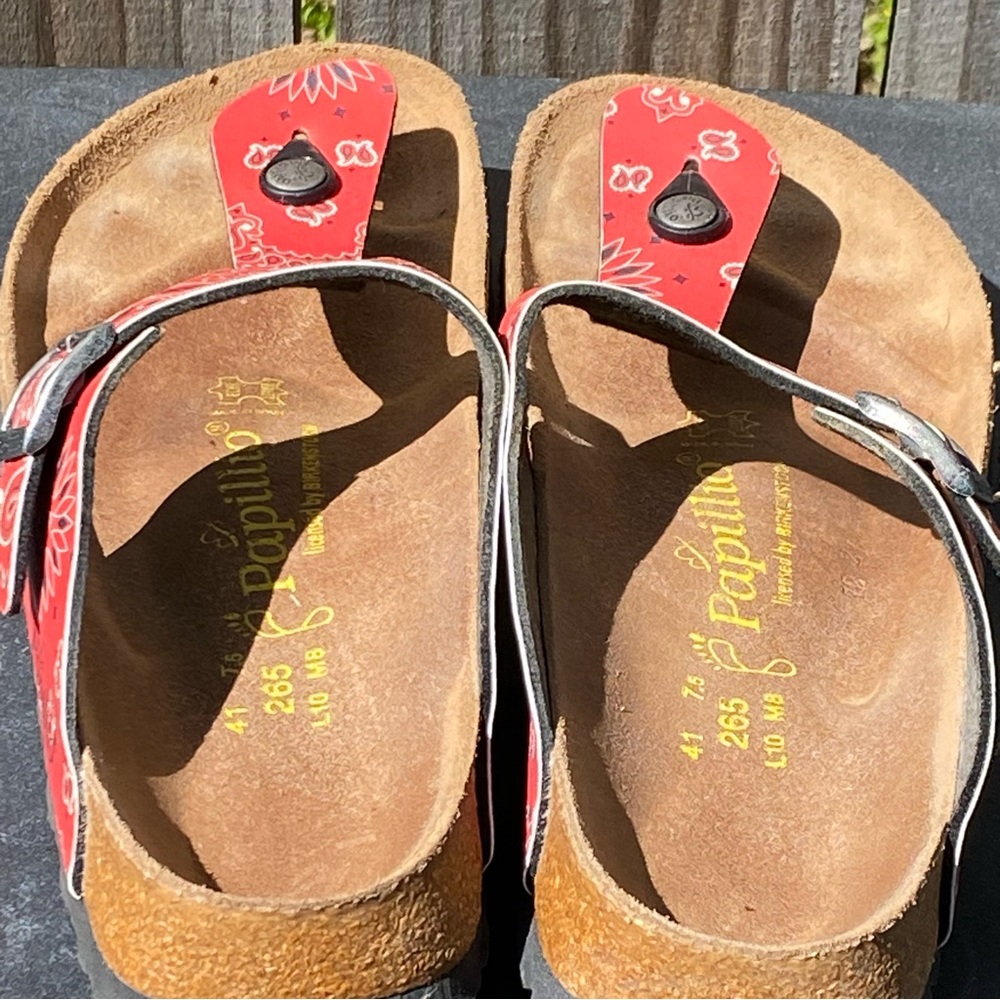 Papillio Red Patterned Toe-Post Sandals - image 2